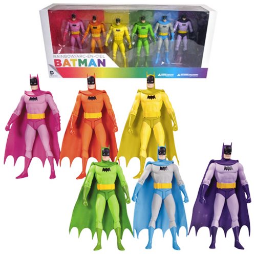 Batman Rainbow Action Figure 6-Pack